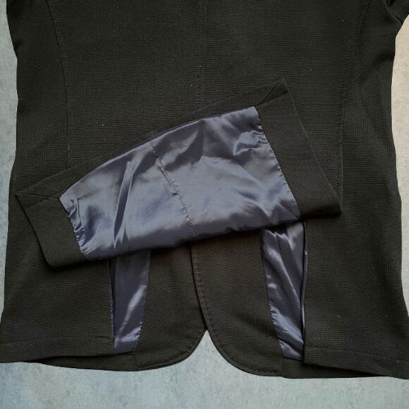 Zara Man Sport Coat Mens Size 42 Black Single Breasted Slim Textured Blazer - Picture 7 of 16